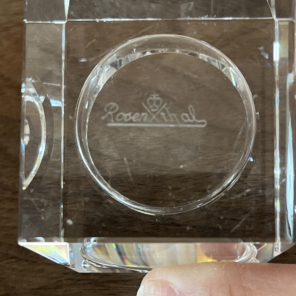 Rosenthal REGENCY 200808 Crystal Votive Tea Light Candle Holder Geometric Shape - Picture 6 of 10